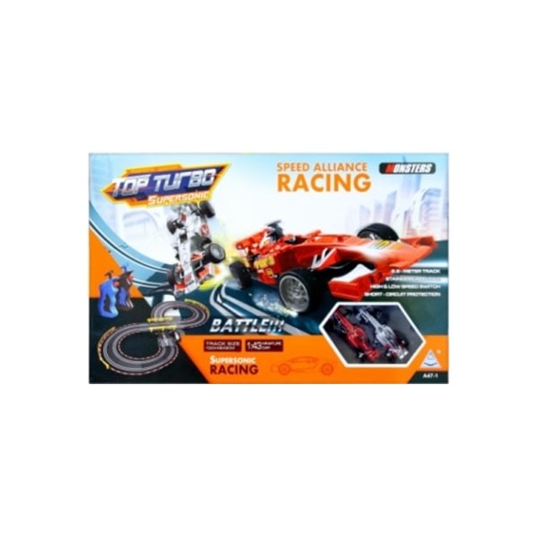 Jucarie copii: set masina curse MegaCreative Racing 416934 scara 1:43