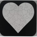 Rama foto MDF sublimabil 10x15cm, 301006, puzzle, inima, sticker dublu adeziv
