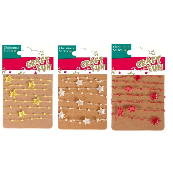 Accesorii creatie Chain Stars banda decorativa stelute plastic