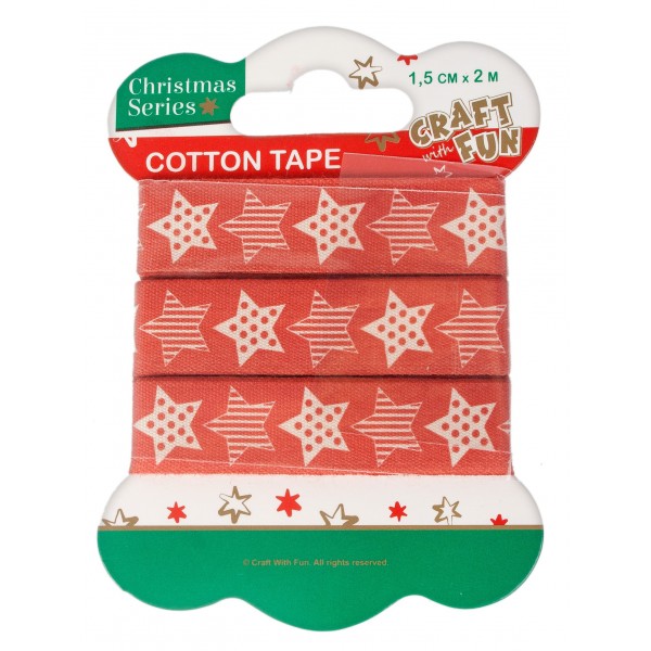 Accesorii creatie Cotton Tape banda decorativa bumbac stelute