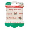 Accesorii creatie Cotton Tape banda decorativa Merry Christmas