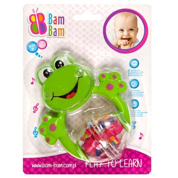 Jucarie copii zornaitoare broscuta BamBam Rattle Frog