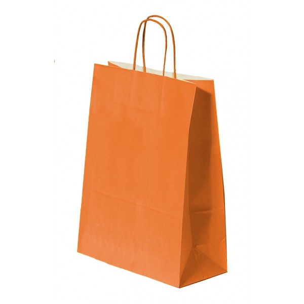 Punga hartie pentru cadou B4 Papiroti 04530, m.rasucite, 90g/m², 26x35x12cm,portocaliu