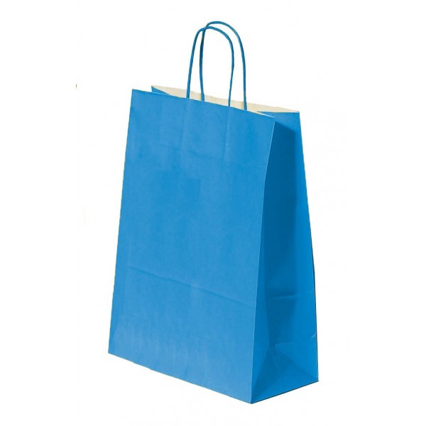 Punga hartie pentru cadou B4 Papiroti 04536, m.rasucite, 90g/m², 26x35x12cm, albastru