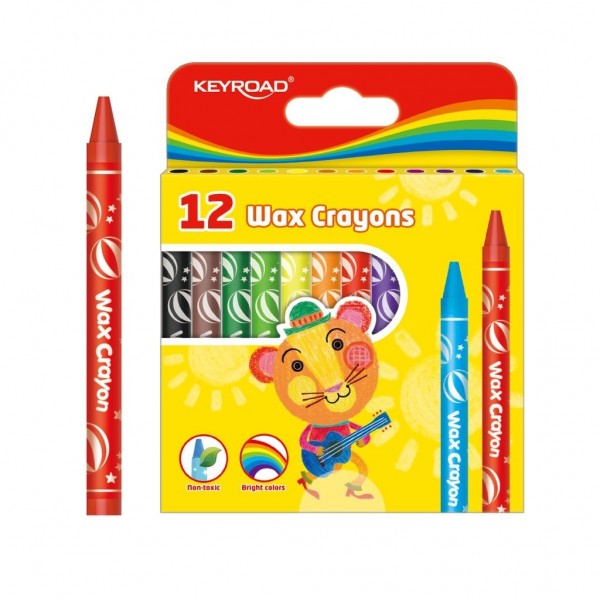 Creioane cerate 12 culori KEYROAD KR971303