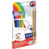 Set creioane colorate lungi 12 culori+2 Au/Ag Fiorello Soft 170-2150 triunghiulare