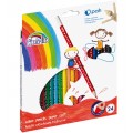 Set creioane colorate lungi 24 culori Fiorello Soft 170-2152/2188 triunghiulare