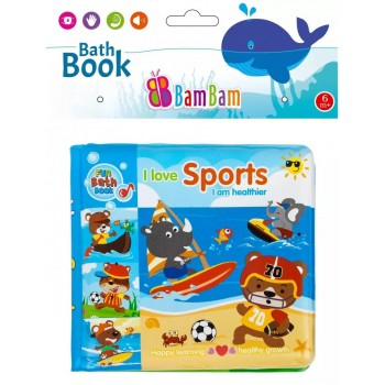 Jucarie copii carticica baie sunete sport BamBam Bath Book I Love Sports