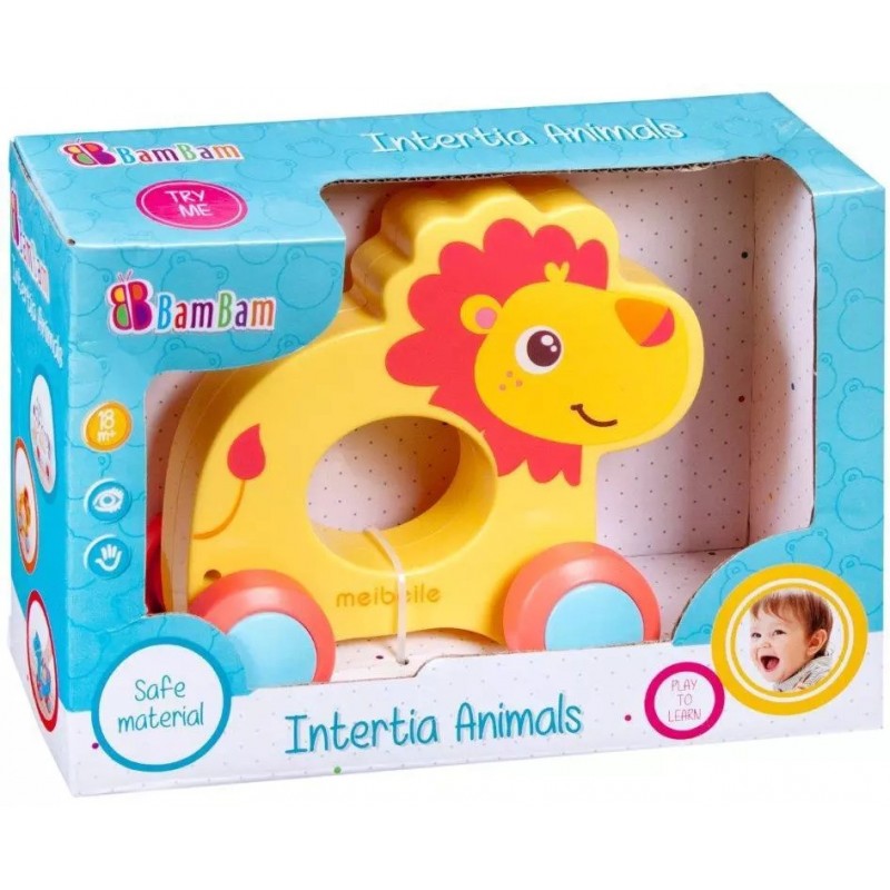 Jucarie copii tras leu BamBam Intertia Animals-Lion Jucarie copii tras leu BamBam Intertia Animals-Lion