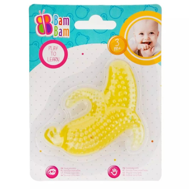 Jucarie copii dentitie gel banana BamBam Teether Banana Jucarie copii dentitie gel banana BamBam Teether Banana