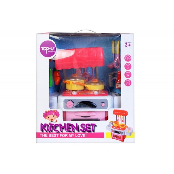 Jucarie copii: set bucatarie MegaCreative Kitchen Set 394702 aragaz + accesorii