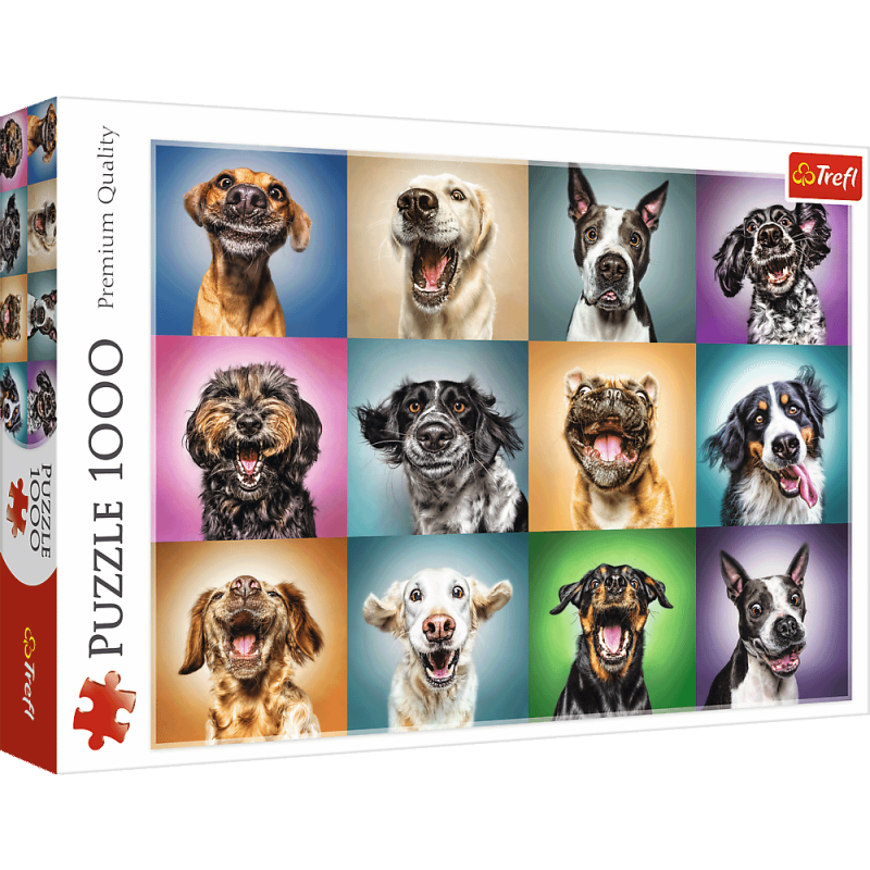Puzzle carton 1000 piese TREFL Funny dog portraits varsta +12