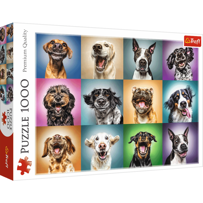Puzzle carton 1000 piese TREFL Funny dog portraits varsta +12 Puzzle carton 1000 piese TREFL Funny dog portraits varsta +12
