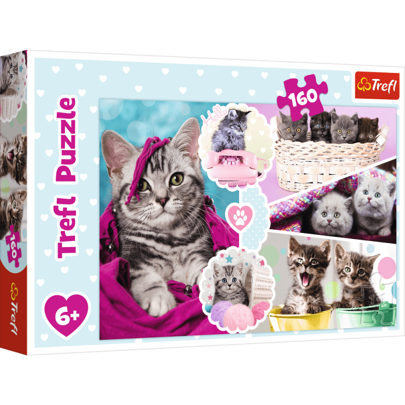 Puzzle 160 piese TREFL Lovely kittens copii +6