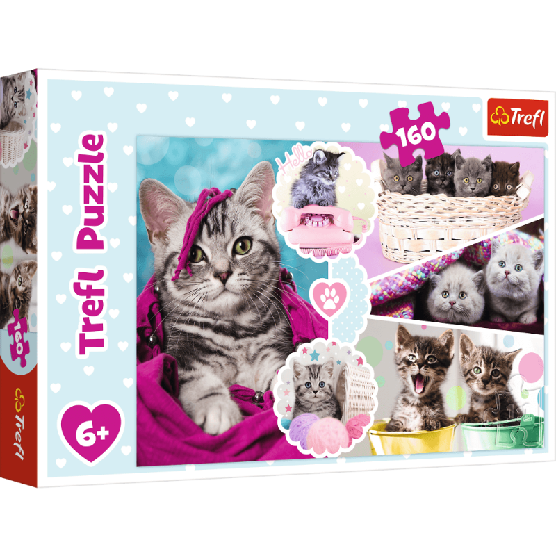Puzzle 160 piese TREFL Lovely kittens copii +6 Puzzle 160 piese TREFL Lovely kittens copii +6