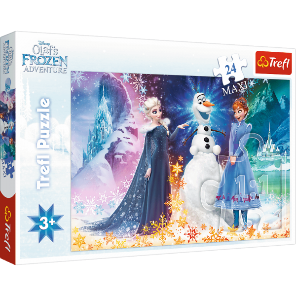 Puzzle 24 piese TREFL Olaf Frozen Adventures - In the starlight