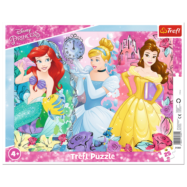 Puzzle 25 piese TREFL Disney Magic princesses varsta copii +3
