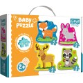 Puzzle 3/4/5/6 piese TREFL Baby Puzzles animale copii +2