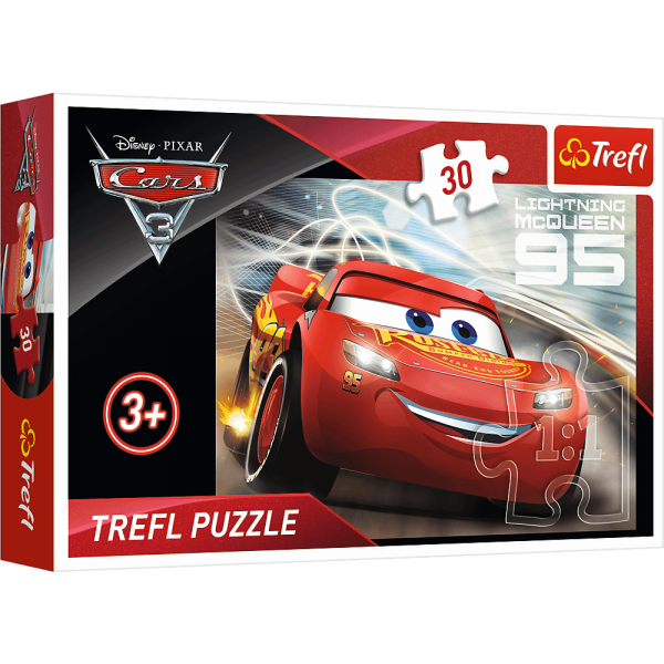 Puzzle carton 30 piese TREFL 18215 Cars 3 copii