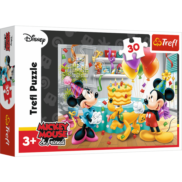 Puzzle 30 piese TREFL Disney Mickey Mouse and Friends Birthday cake