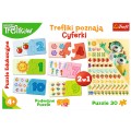 Puzzle 30 piese TREFL Trefliks learn about numbers copii +4