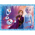 Puzzle 2in1 copii 30 48 piese TREFL With memos Frozen