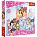 Puzzle 3in1: 20 36 50 piese TREFL Disney The enchanted world of princesses