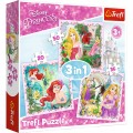 Puzzle 3in1: 20 50 36 piese TREFL Rapunzel copii +3