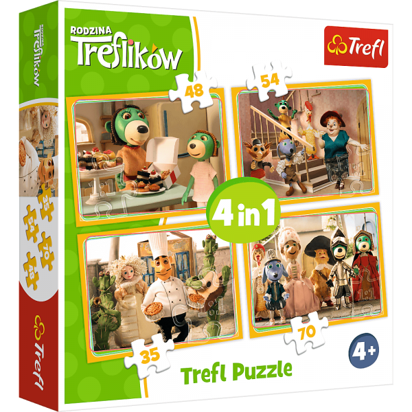 Puzzle 4in1: 48 54 35 70 piese TREFL Trefliks