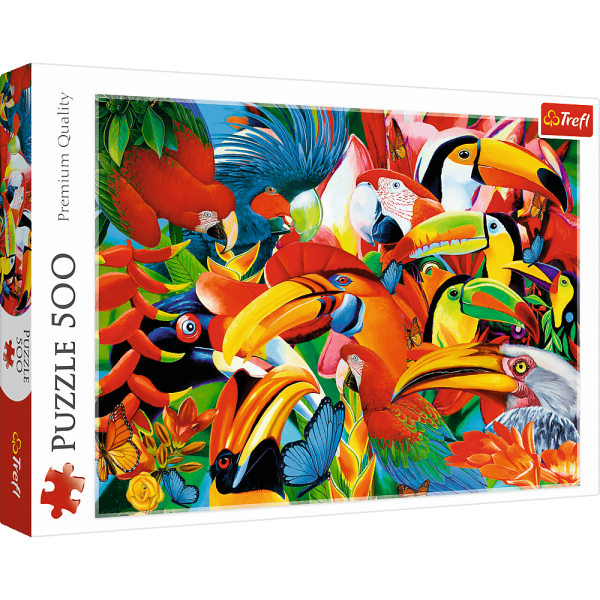 Puzzle copii 500 piese TREFL 37328 Colorful Birds