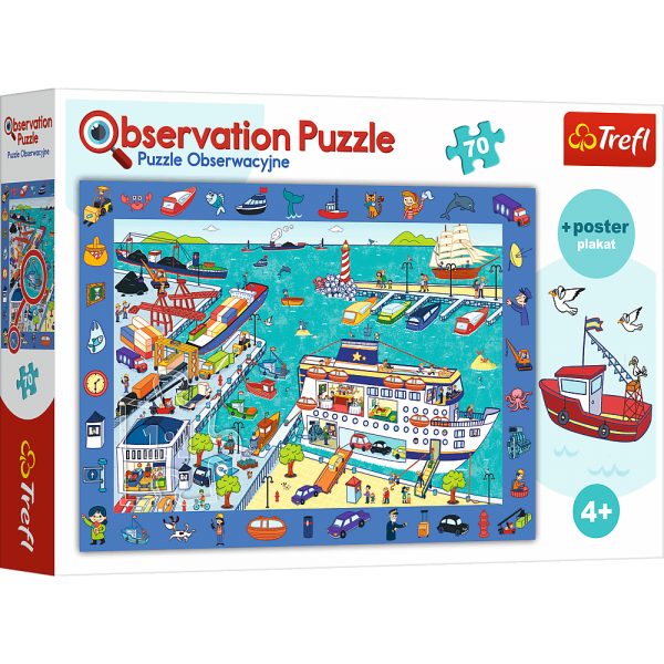 Puzzle copii +4 70 piese TREFL Visit the port
