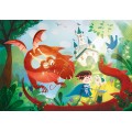 Puzzle carton 180 piese CLEMENTONI The Dragon and The Knight Supercolor 29209/457269 +7