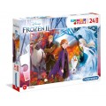 Puzzle carton 24 piese CLEMENTONI Maxi Frozen2 Supercolor 28510/450484 +3