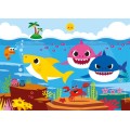 Puzzle carton 2x20 piese CLEMENTONI Baby Shark Supercolor 24777/465805 +3