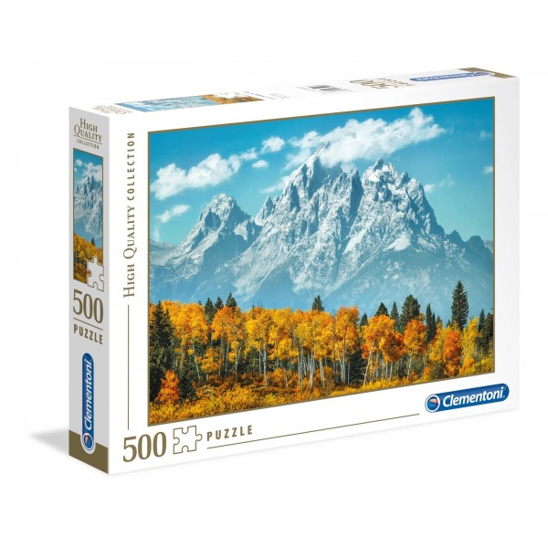 Puzzle carton 500 piese CLEMENTONI High Quality Collection Grand Teton in fall 35034/395581 +14