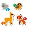 Puzzle ccarton 2,3,4,5 piese CLEMENTONI My first puzzles-Forest Animals, 20814/434862, +2