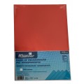 Coperta indosariere A4 Office Cover, PVC rosu, transparent, 0.15mm, top cu 100 coli