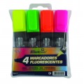 Textmarker Office-Cover ROFL92C4, varf tesit, 2-4mm, blister 4 culori fluorescente (galben, verde, orange, roz)