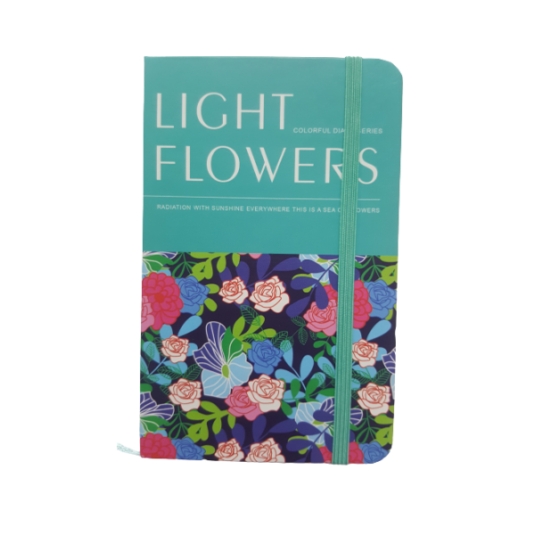 Jurnal A6 CNX Light Flowers 3782-38L, 192 pagini, coperta carton, cu elastic