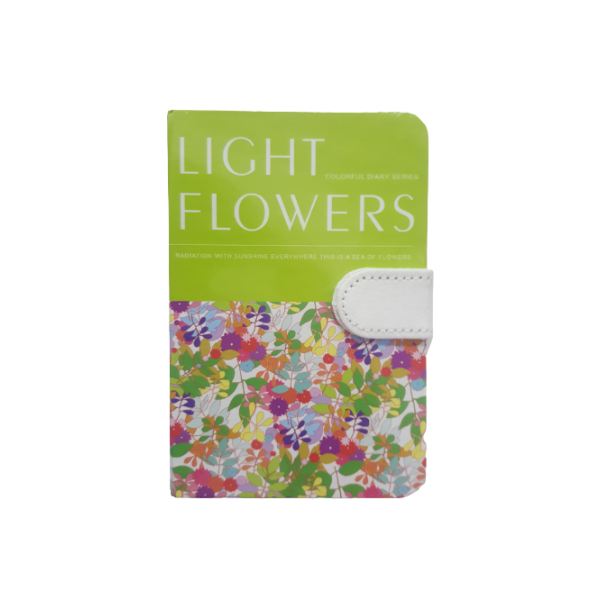 Jurnal A6 CNX Light Flowers 9601-1L, 200 pagini, coperta carton, cu magnet