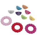 Accesorii creatie - bijuterii plastic, diverse culori, 20mm, set 20-50 buc, Colorarte
