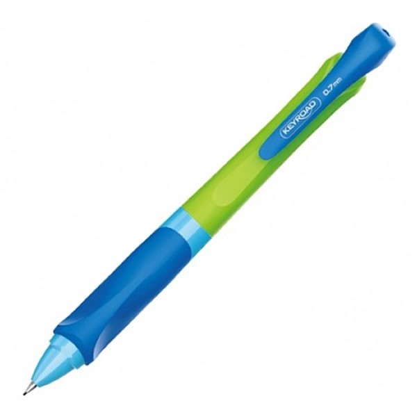 Creion mecanic Keyroad KR971506, 0.7mm, grip ergonomic, corp plastic diverse culori, blister (+1 set mine)