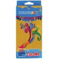 Culori tempera Colorarte, cu pensula, 12 culori x 6ml, EW1206C