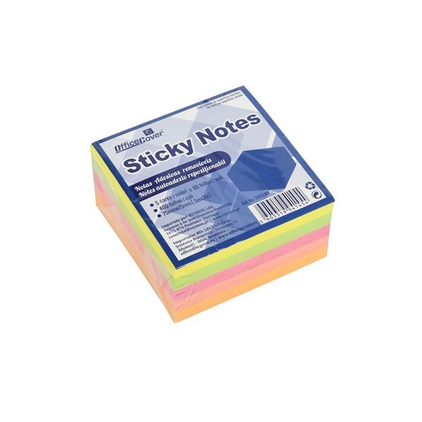 Notes adeziv Office Cover SN0243, 400 coli, 75x75mm, 5 culori neon