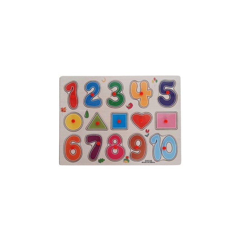 Puzzle cu capse Colorarte DX 538 cifre si forme geometrice