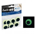 Accesorii creatie - ochi mari plastic, negru, 25mm, fosforescenti, set 10 buc, Fiorello, GR-KE10-25F / 170-2562