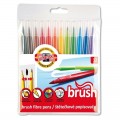 Carioci colorate Koh-i-noor Brush K1009-12PF, 12 culori, blister PVC