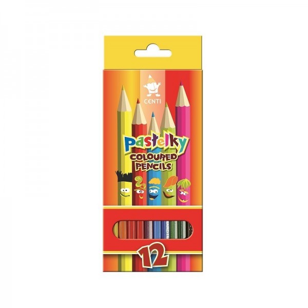 Creioane colorate Koh-i-noor Centi K2142-12, 12 culori, blister carton