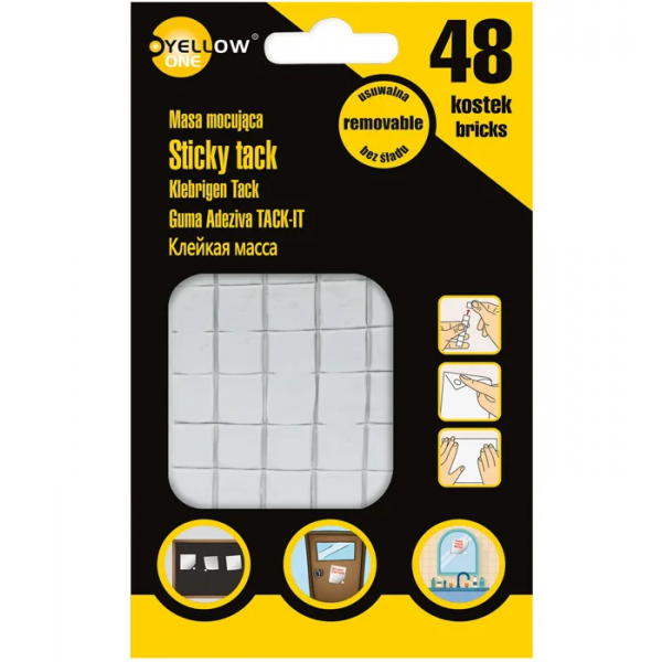 Guma adeziva Grand Yellow-One Sticky Tack, 125-1041, 50g, 48 bucati/set
