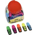 Textmarker Office-Cover mini EP10-2029, varf tesit, 2-4mm, borcan 40buc, 5 culori neon (verde, roz, orange, galben, albastru)